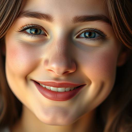 Close-up portrait of a young woman with a soft smile.